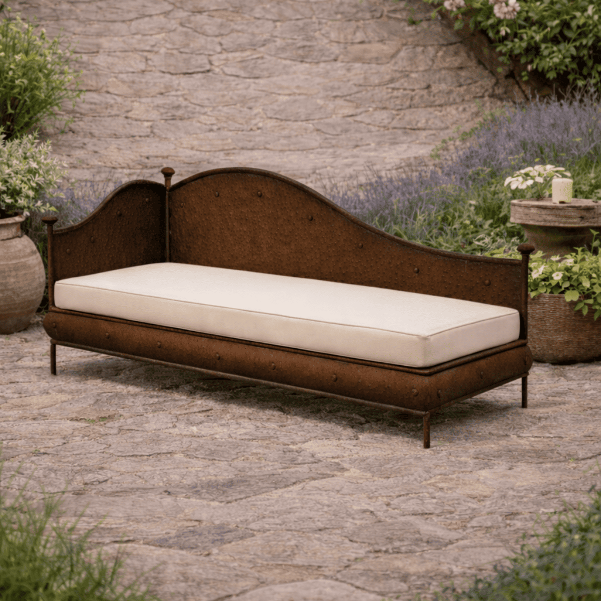 Méridienne - Fer Forgé - Vague - Martelée -