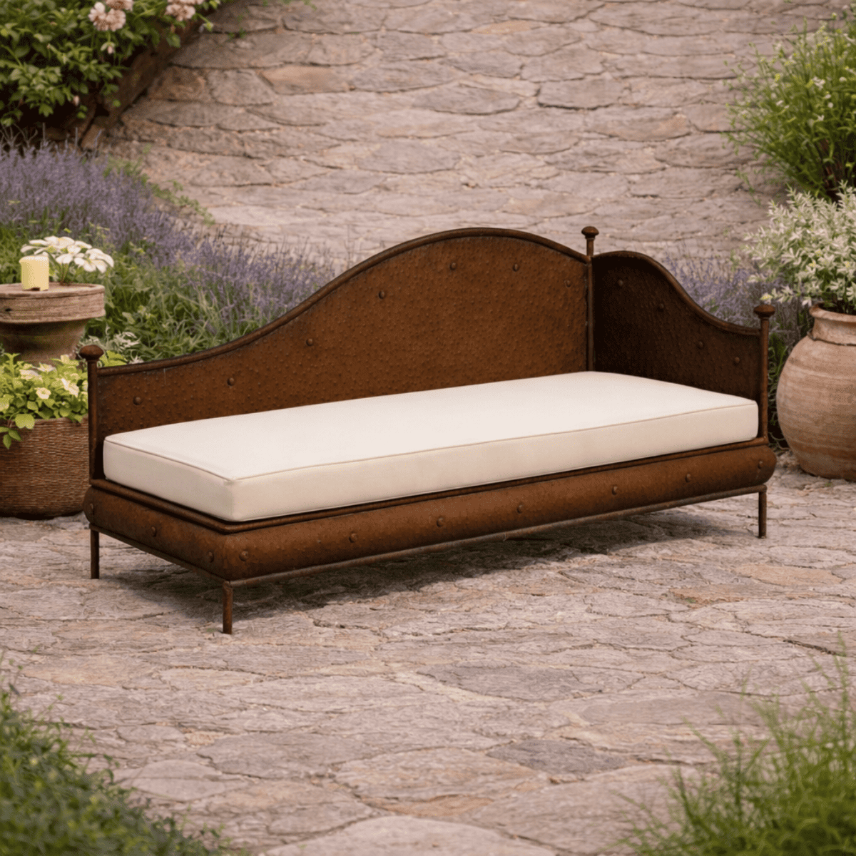 Méridienne - Fer Forgé - Vague - Martelée -