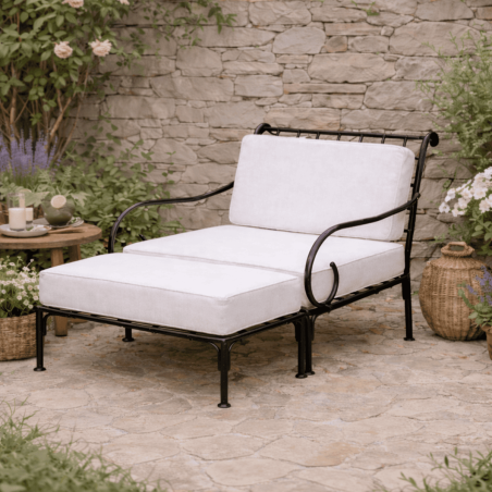 Pouf - Fer Forgé - Provence -