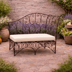 Fauteuil - Méridienne - Fer Forgé - Vague - 1 Place -