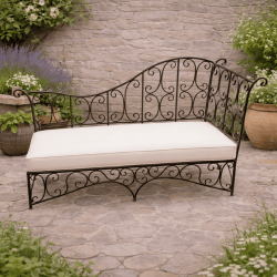 Méridienne - Fer Forgé - Vague - 2 Places -