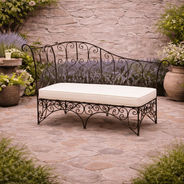 Méridienne - Fer Forgé - Vague - 2 Places -