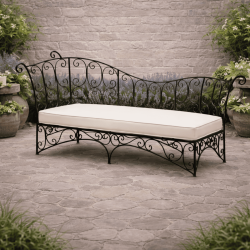 Méridienne - Fer Forgé - Vague - 3 places -