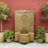 Fontaine Zellige - Aladin - Miel - 100x60cm - Pompe & Crachoir Laiton -