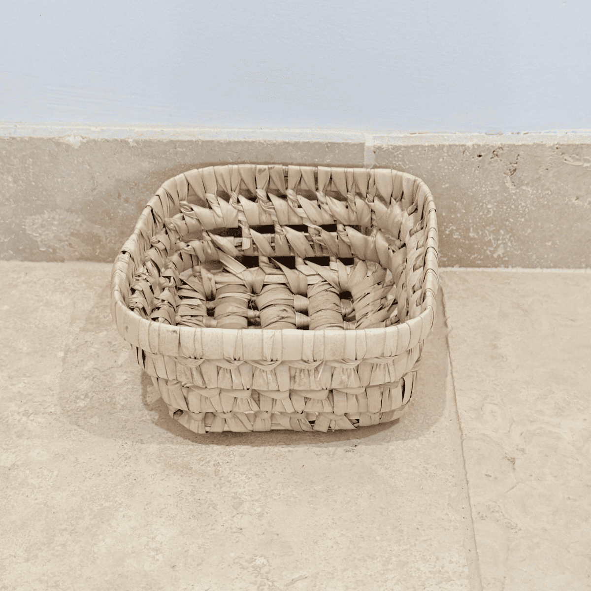 Panière artisanale - Doum - 15/15/7 cm -