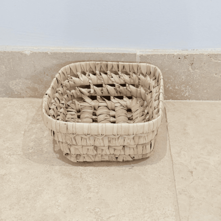 Panière artisanale - Doum - 15/15/7 cm -