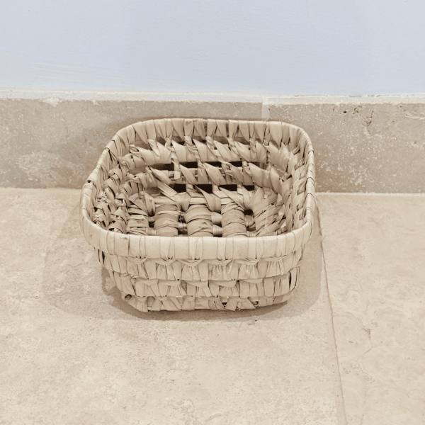 Panière artisanale - Doum - 15/15/7 cm -