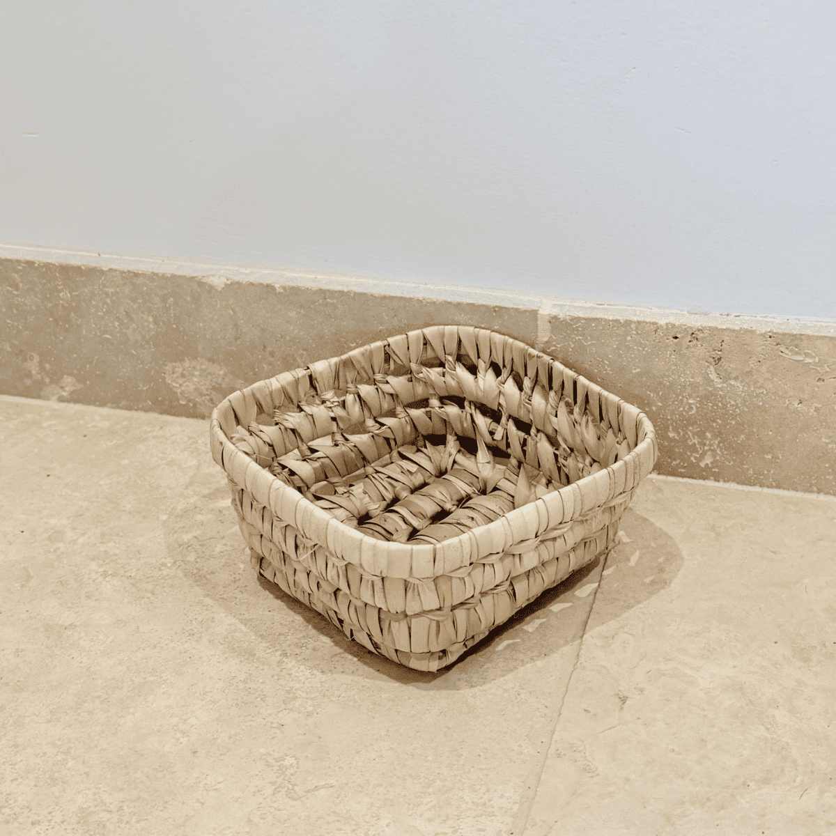 Panière artisanale - Doum - 15/15/7 cm -