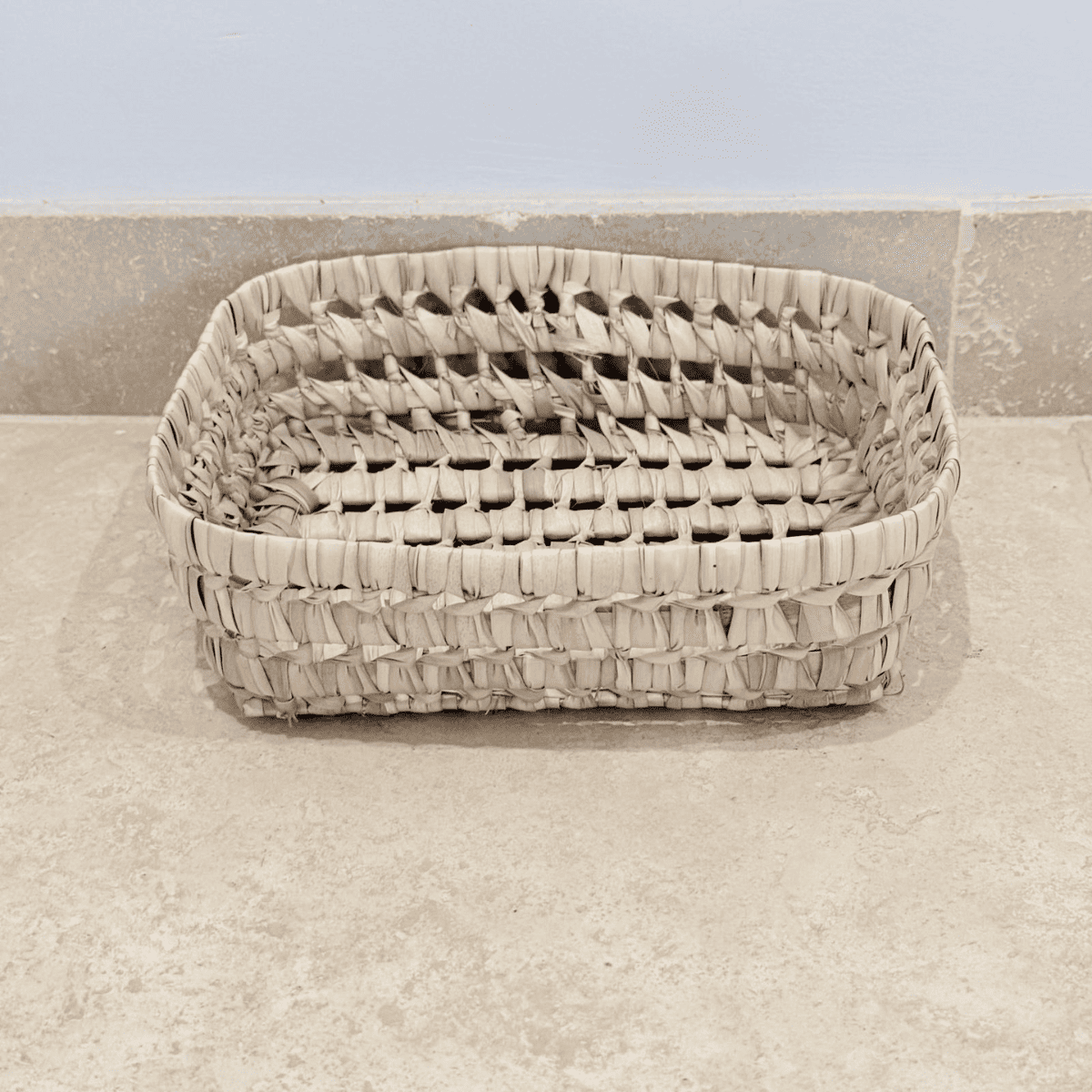 Panière artisanale - Doum - 25/20/7 cm -