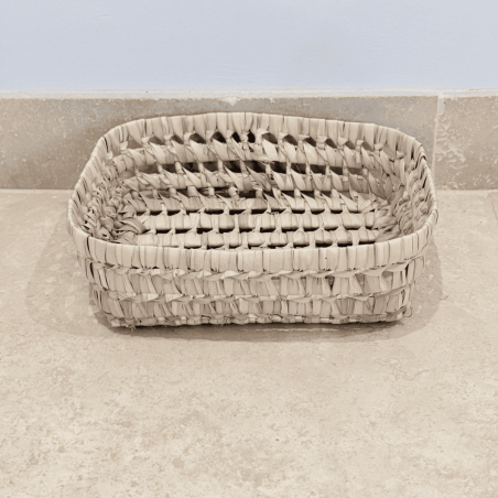 Panière artisanale - Doum - 25/20/7 cm -