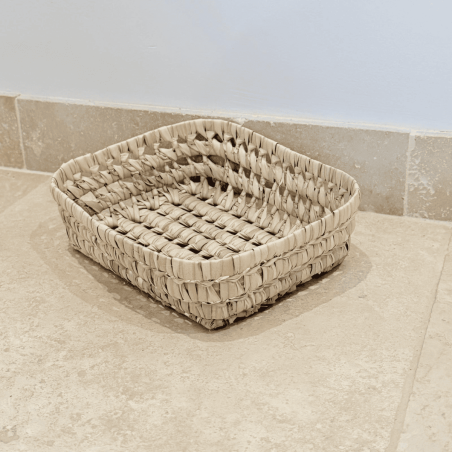 Panière artisanale - Doum - 25/20/7 cm -
