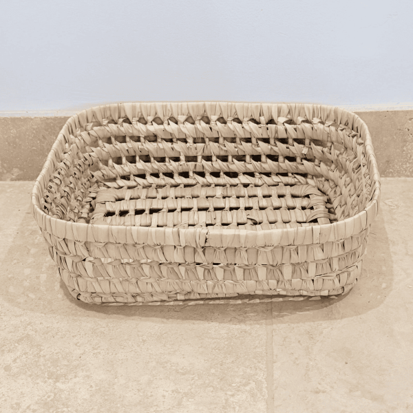 Panière artisanale - Doum - 30/25/10 cm -