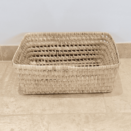 Panière artisanale - Doum - 40/30/15 cm -
