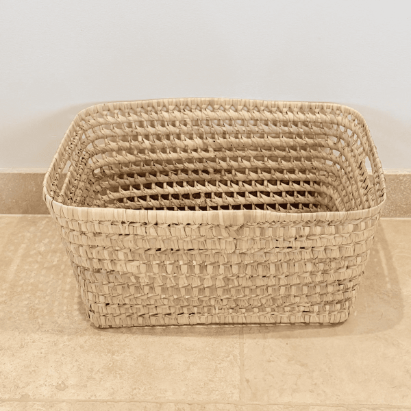 Panière artisanale - Doum - 42/31/20 cm -