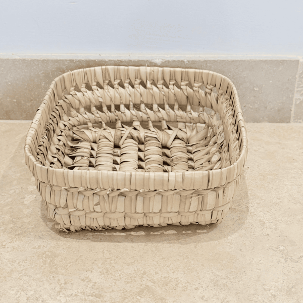 Panière artisanale - Doum - 20/20/8 cm -