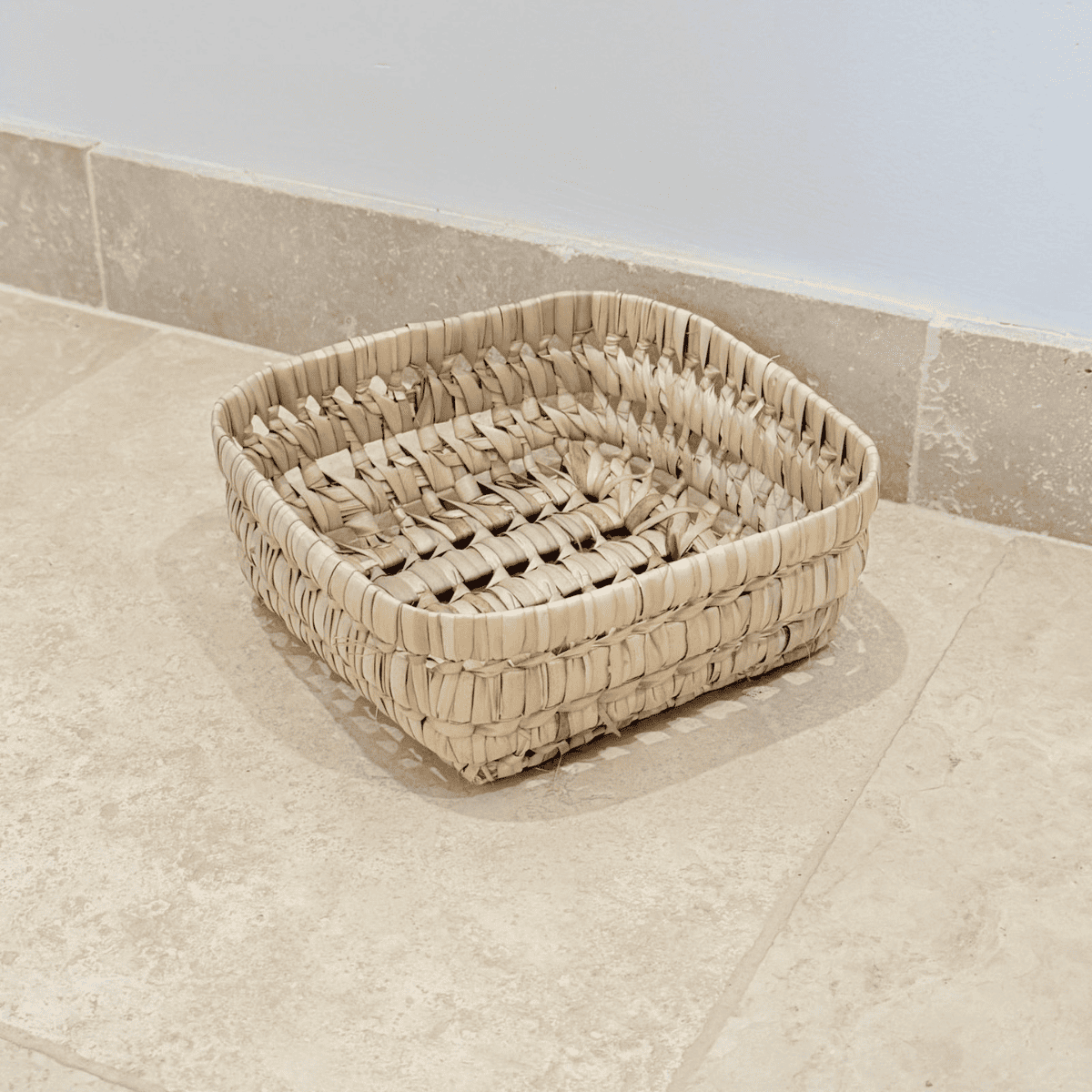 Panière artisanale - Doum - 20/20/8 cm -