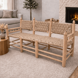 Banquette - Bohème - 3 places - Travaillée -