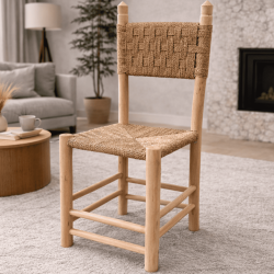 Chaise en Bois & Corde - Bohème Travaillée -