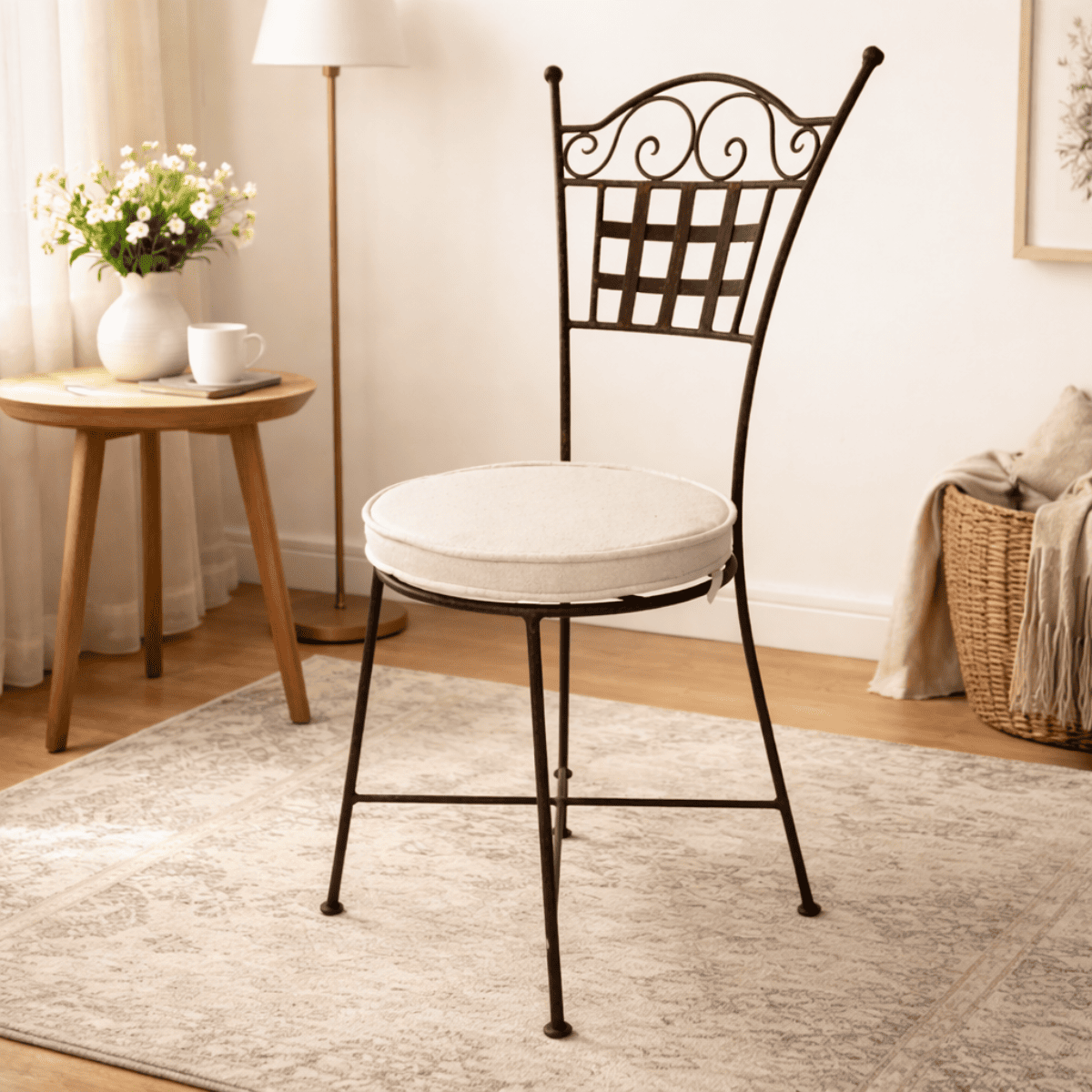 Chaise en fer forgé - Alice Ronde -