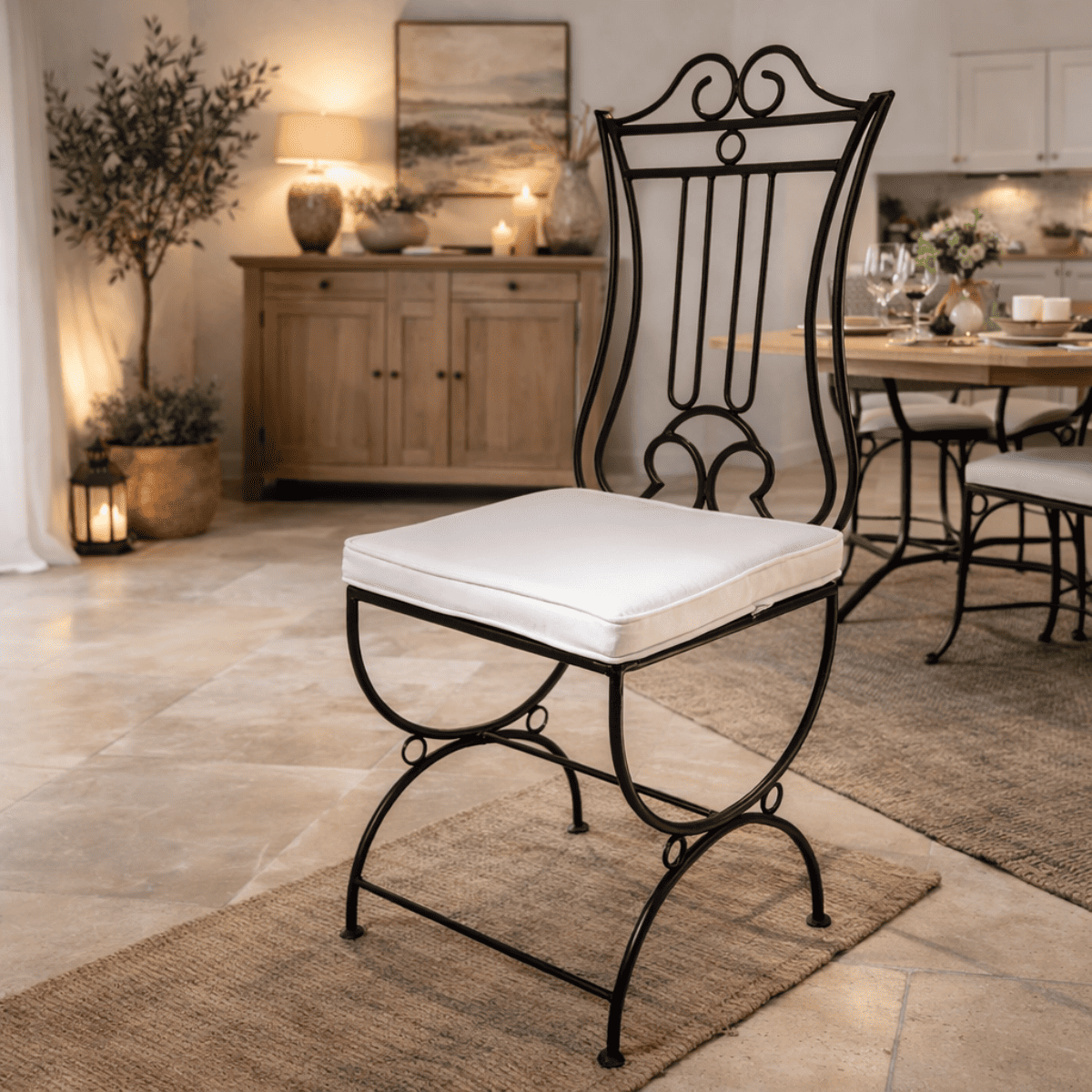 Chaise en fer forgé - Lyr -