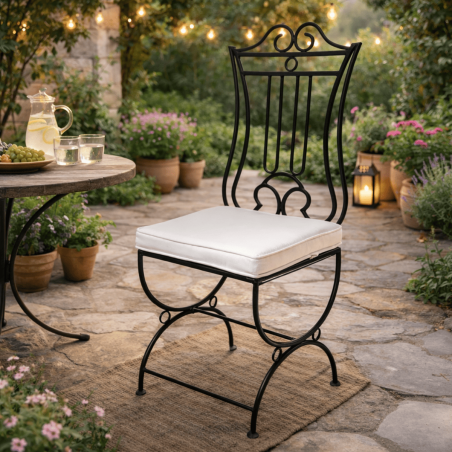 Chaise en fer forgé - Lyr -