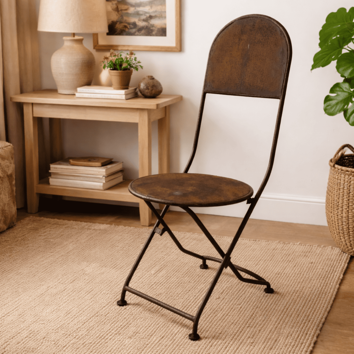 Chaise en fer forgé - Pliable -