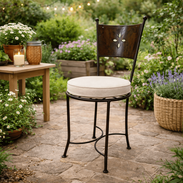 Chaise en fer forgé - Trèfle Basse -