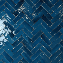 Véritable Bejmat de Fès - Bleu Glaz -