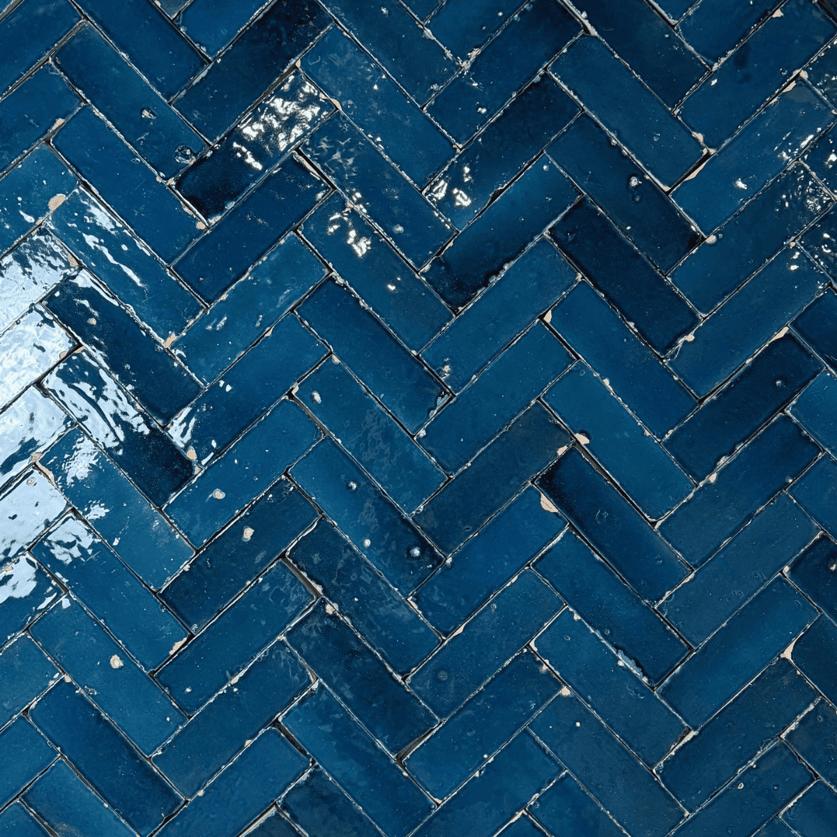 Véritable Bejmat de Fès - Bleu Glaz -