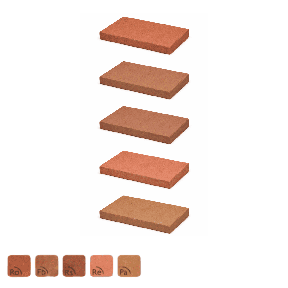 Brique - Passe Violette - 42x20cm - 5cm - Panachée -