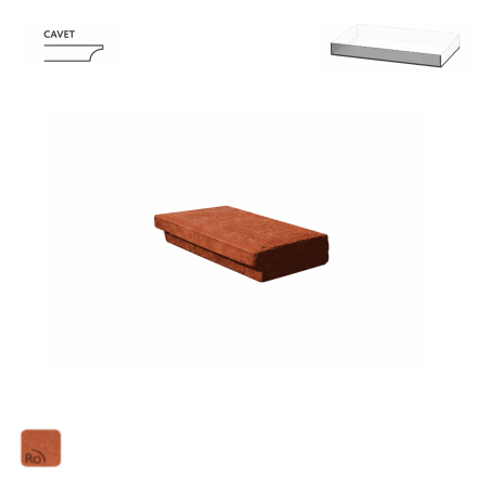Brique Moulurée - Tierce - Cavet - 28/13,5cm - 5cm -