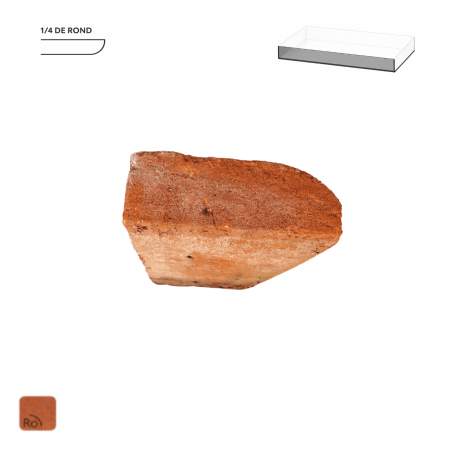 Brique Moulurée - Tierce - 1/4 de rond - 28/13,5cm - 5cm -