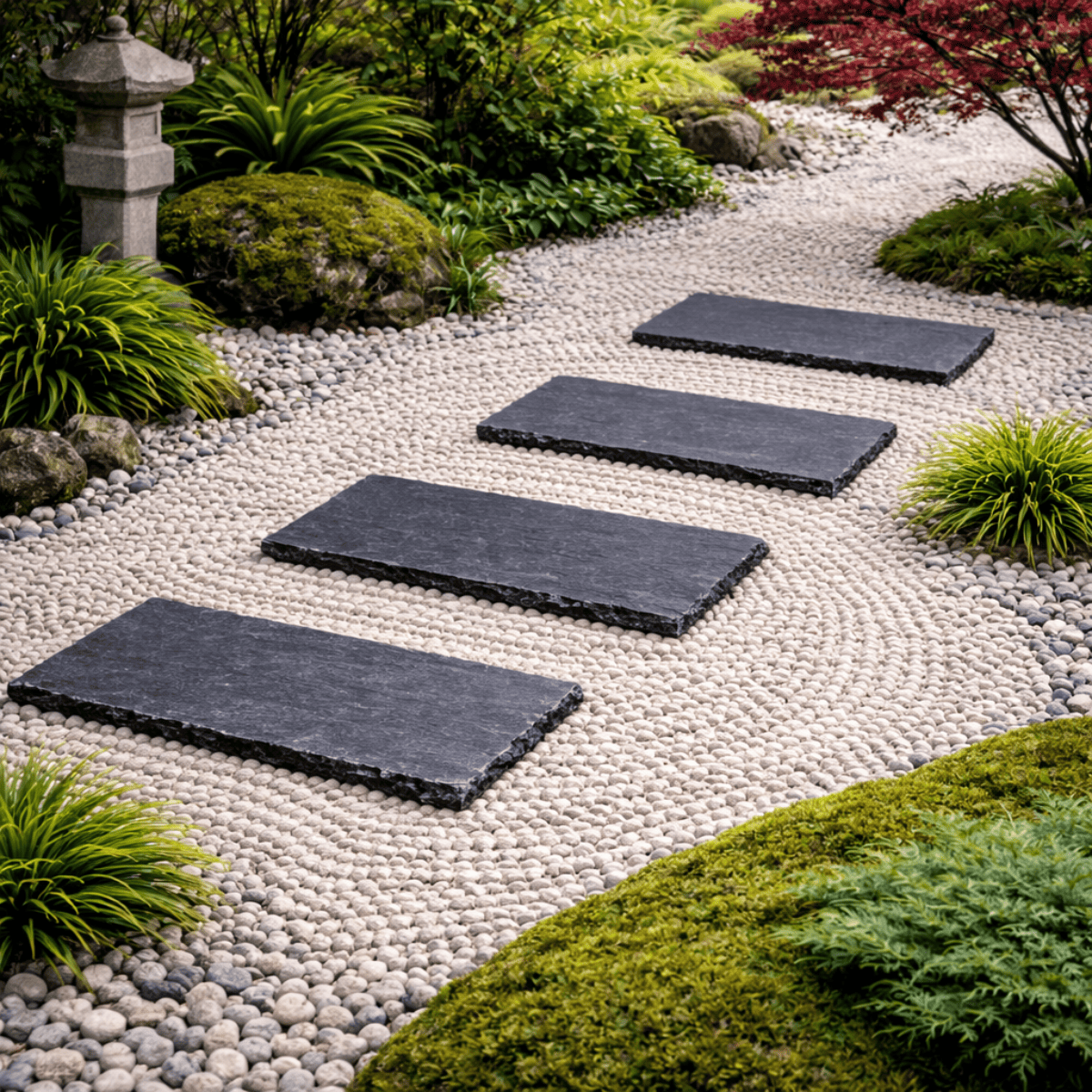 Pas japonais - Ardoise - 50x30cm - 20mm - Rectangle -