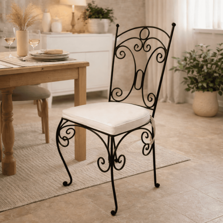 Chaise en fer forgé - Cécile -