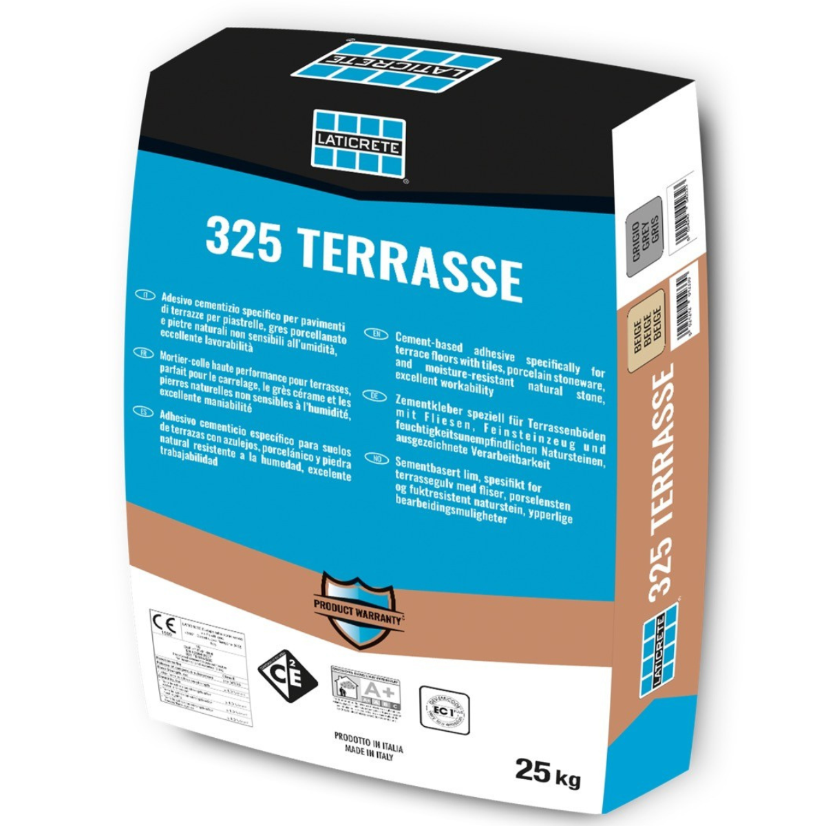 Mortier Colle Terrasse - C2 E - Beige - 25 kgs - 325 T -