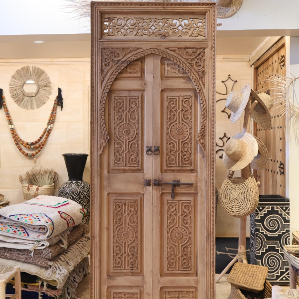 Porte en Bois Marocaine - ≈ 226x84cm - Warda -