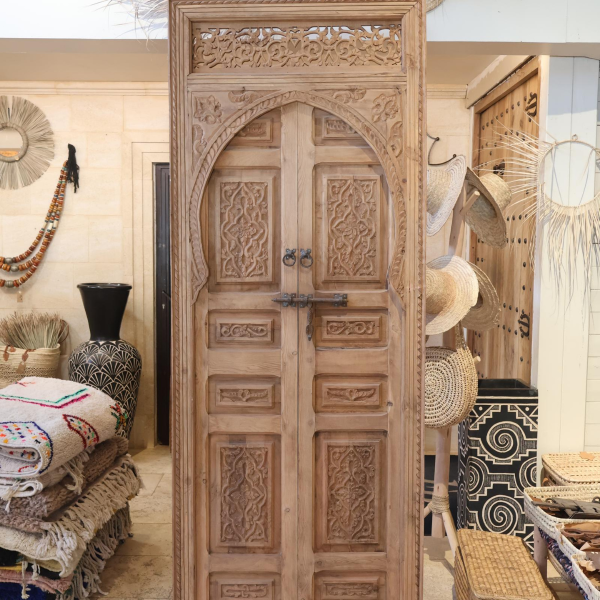 Porte en Bois Marocaine - ≈ 225x84cm - Shakhsia -