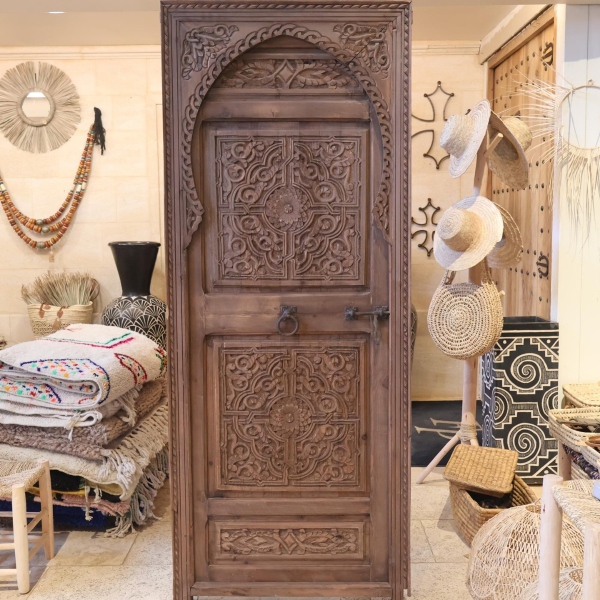 Porte en Bois Marocaine - ≈ 199x78cm - Qalea -