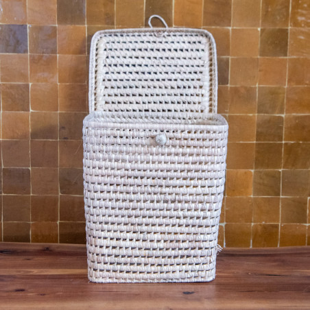 Panière artisanale - Doum - ≈40x40x50cm - Jules -