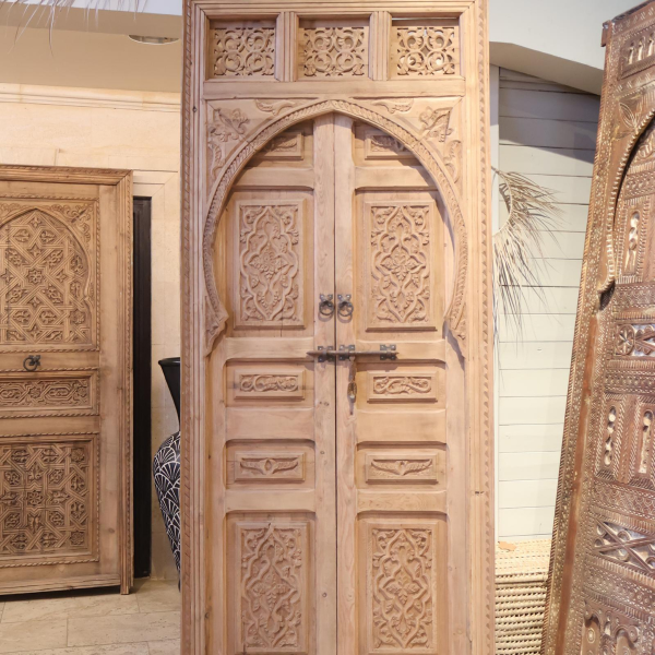 Porte en Bois Marocaine - ≈ 225x85cm - Najm -