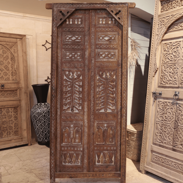 Porte en Bois Marocaine - ≈ 209x91cm - Alzali -