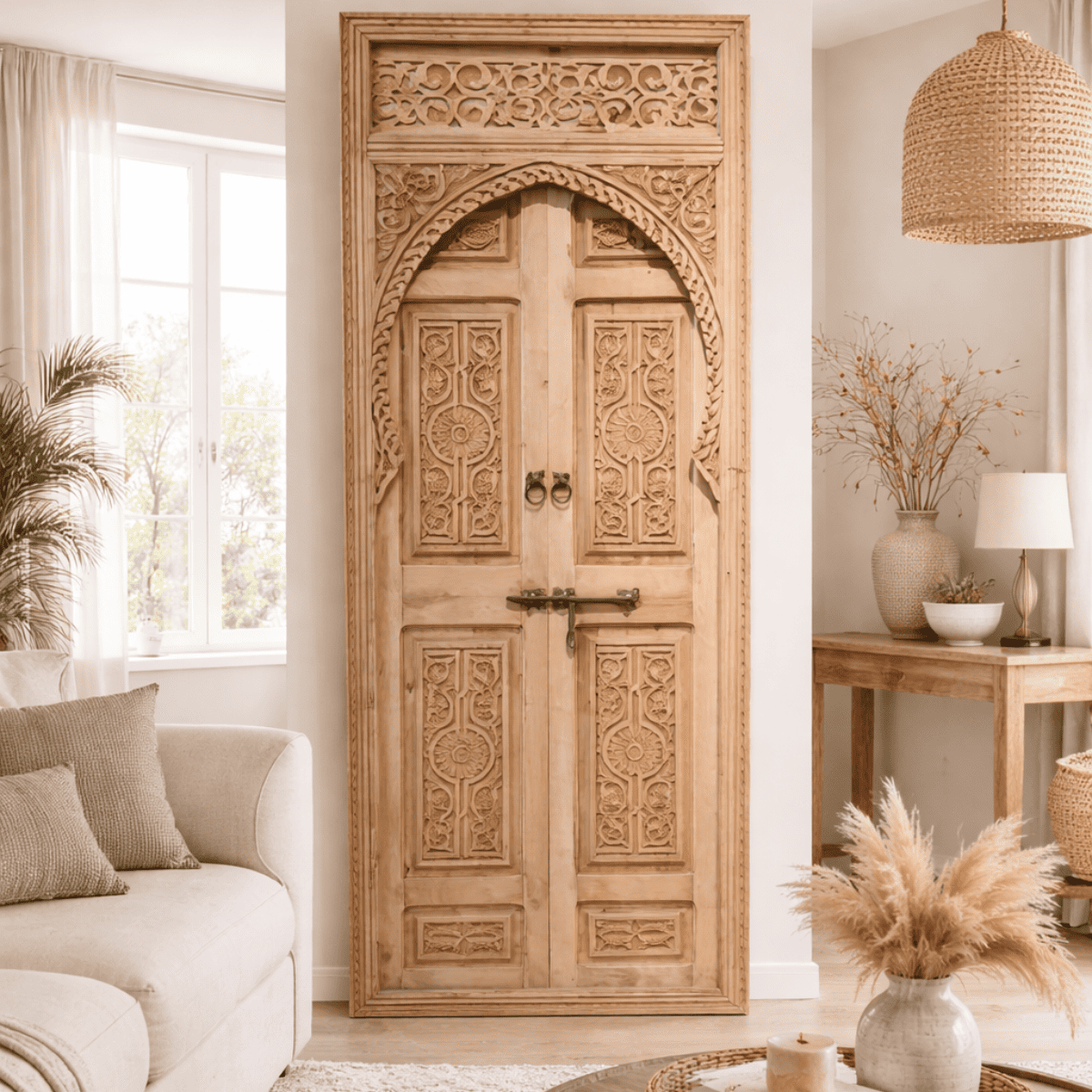 Porte en Bois Marocaine - ≈ 225x84cm - Thalj -