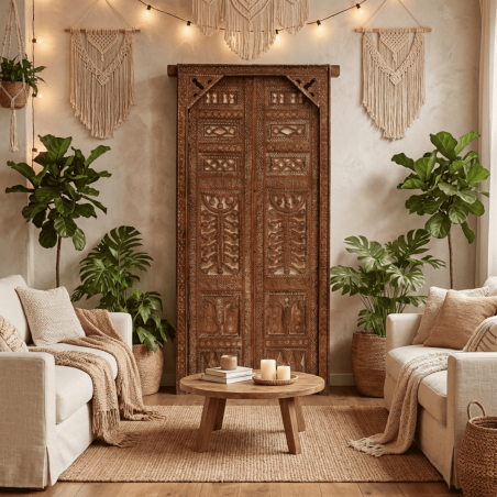 Porte en Bois Marocaine - ≈ 209x91cm - Alzali -