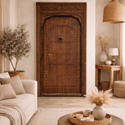Porte en Bois Marocaine - ≈ 210x100cm - Jaya -