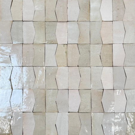 Carrelage - Véritable Zellige de Fès - Zohra - Grège -