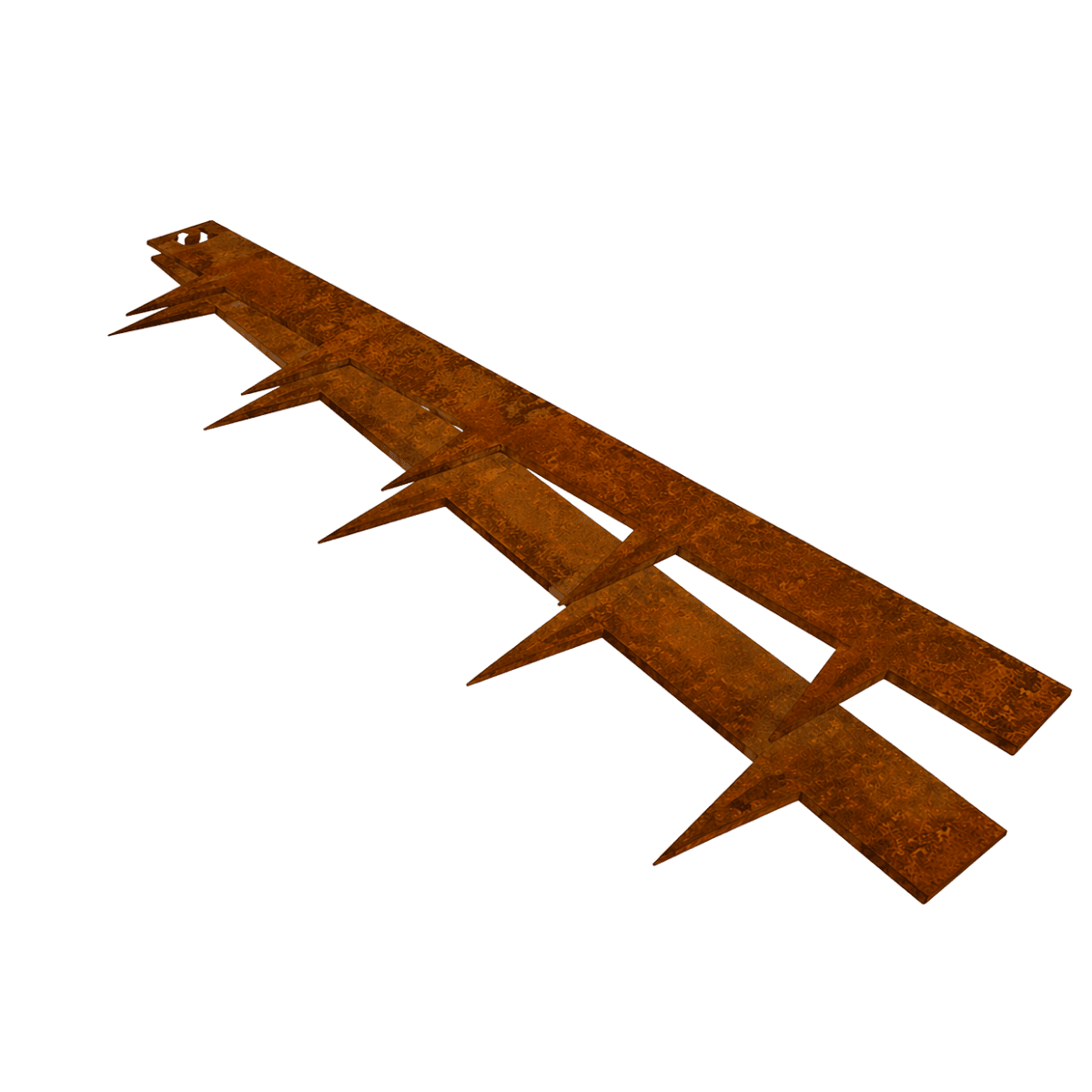 Bordure - Acier Corten - Hauteur 6.5cm - Longueur 1m - Epaisseur 1.6mm -