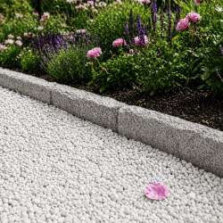 Bordure Granit Gris Éclatée - Hauteur 15/20cm - Longueur libre - Epaisseur 8cm -