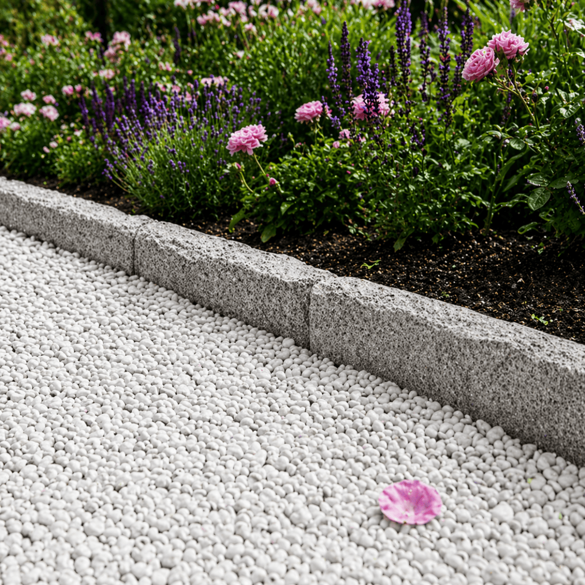 Bordure Granit Gris Éclatée - Hauteur 15/20cm - Longueur libre - Epaisseur 8cm -