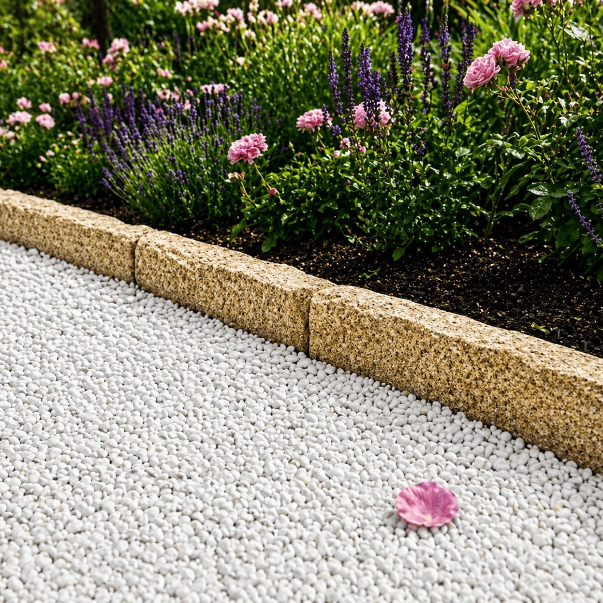 Bordure Granit Jaune Éclatée - Hauteur 15/20cm - Longueur libre - Epaisseur 8cm -