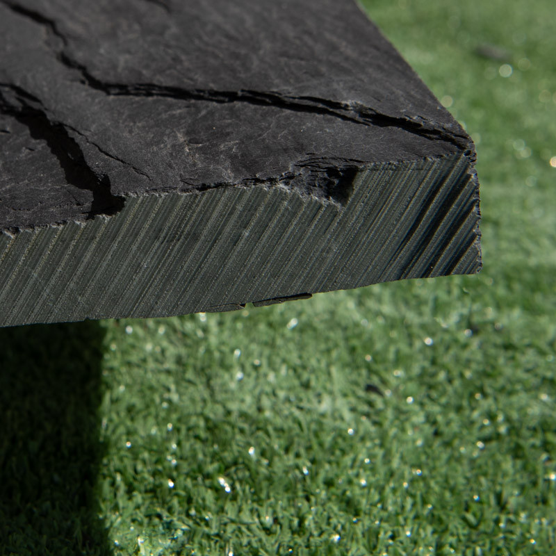Bordure Piquet Ardoise Noire Sciée - Hauteur 10cm - Longueur 50cm - Epaisseur 6cm -